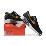 Nike Air Max 90 FJ4229-001 - 大胆なグラデーションスウッシュスニーカー Nike Air Max 90 FJ4229-001 - グラデーションオレンジ&イエロースウッシュ付きブラックスニーカー