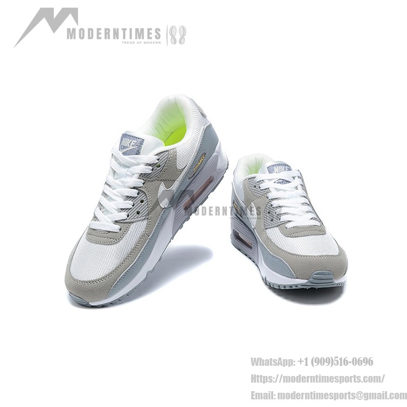 Nike Air Max 90 FJ4824-001 - クラシックデザイン & 日常の快適さ Nike Air Max 90 FJ4824-001 - ホワイト、ベージュ、グレーのスニーカー