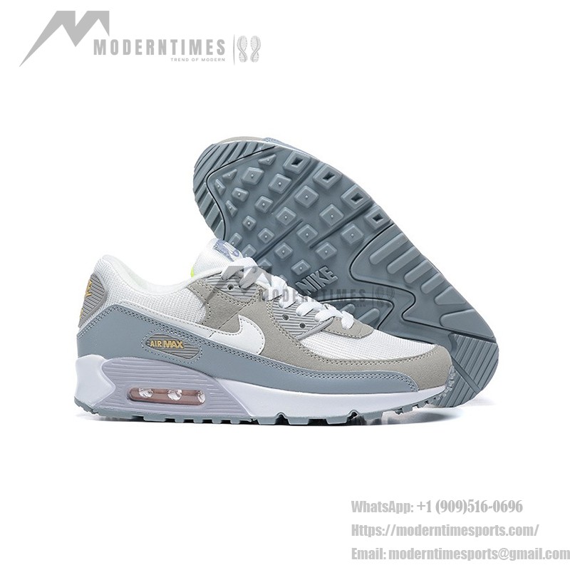 Nike Air Max 90 FJ4824-001 - クラシックデザイン & 日常の快適さ Nike Air Max 90 FJ4824-001 - ホワイト、ベージュ、グレーのスニーカー