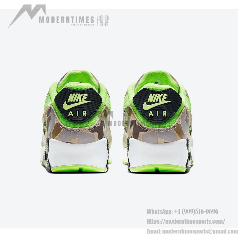 Nike Air Max 90 'Green Camo' - 鮮やかなカモフラージュ Nike Air Max 90 'Green Camo' CW4039-300、グリーンメッシュとカモフラージュオーバーレイ付き