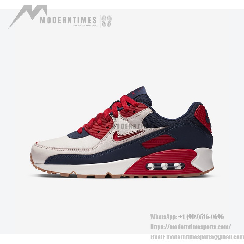 Nike Air Max 90 Premium 'ネイビー/レッド/ホワイト' - 愛国的なデザイン ネイビー、レッド、ホワイトの鮮やかなアクセントが特徴のNike Air Max 90 Premium 'ネイビー/レッド/ホワイト' CJ0611-101