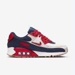 Nike Air Max 90 Premium 'ネイビー/レッド/ホワイト' - 愛国的なデザイン ネイビー、レッド、ホワイトの鮮やかなアクセントが特徴のNike Air Max 90 Premium 'ネイビー/レッド/ホワイト' CJ0611-101