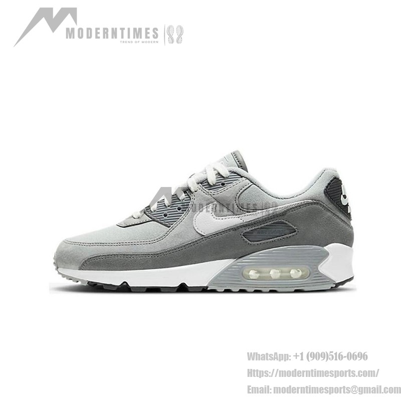 Nike Air Max 90 Premium 'Light Smoke Grey' - ミニマルで快適 ホワイトとダークグレーのアクセントが施されたライトスモークグレーのNike Air Max 90 Premium 'Light Smoke Grey' DA1641-001