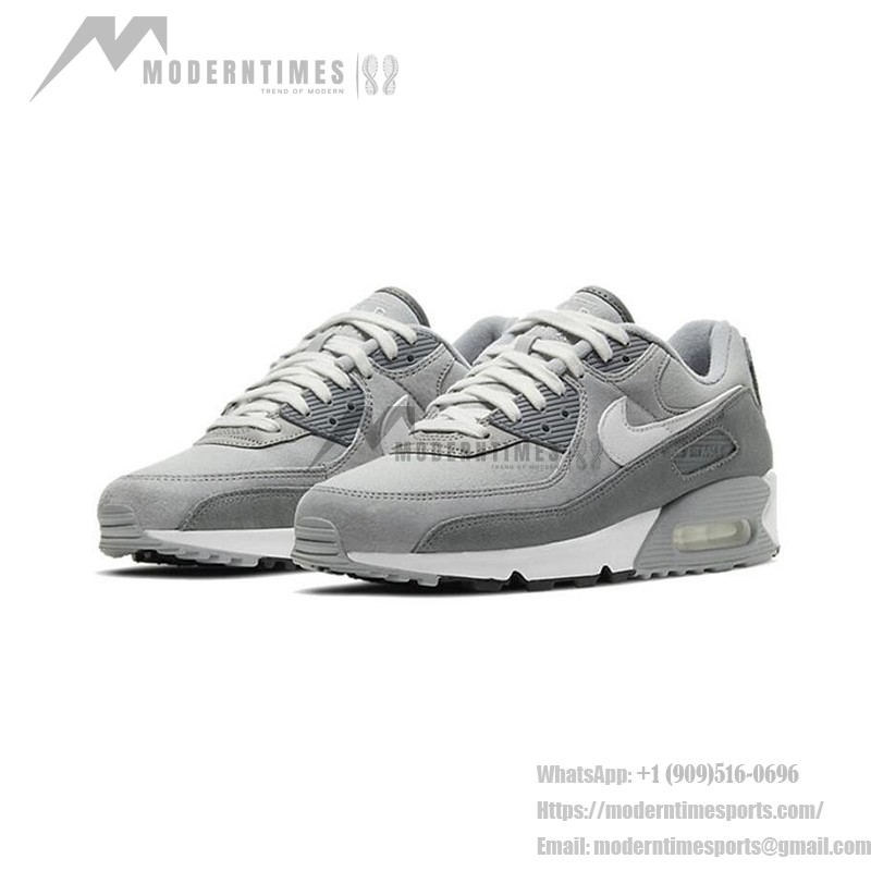 Nike Air Max 90 Premium 'Light Smoke Grey' - ミニマルで快適 ホワイトとダークグレーのアクセントが施されたライトスモークグレーのNike Air Max 90 Premium 'Light Smoke Grey' DA1641-001