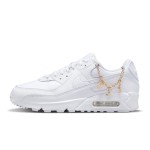Nike Air Max 90 Premium 'Lucky Charms' - ラグジュアリーなホワイト&ゴールド ゴールドチェーンアクセントが際立つ純白のNike Air Max 90 Premium 'Lucky Charms' DH0569-100