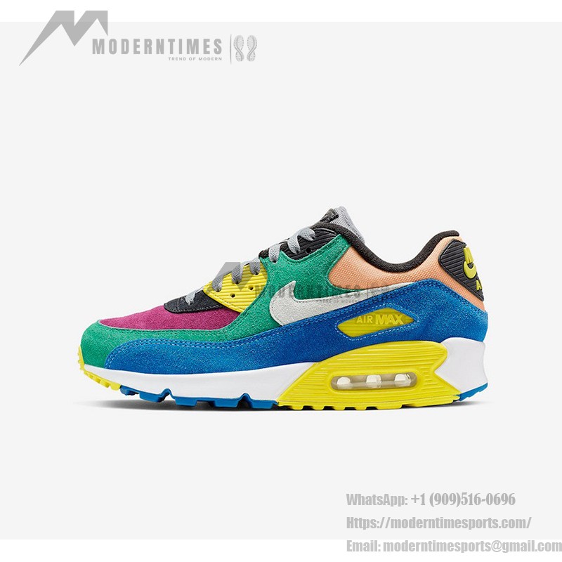 Nike Air Max 90 QS 'ビオテック' CD0917-300 - 大胆なカラフルデザインと快適性 Nike Air Max 90 QS 'ビオテック' CD0917-300 - Max Airクッショニング付きのカラフルなスニーカー