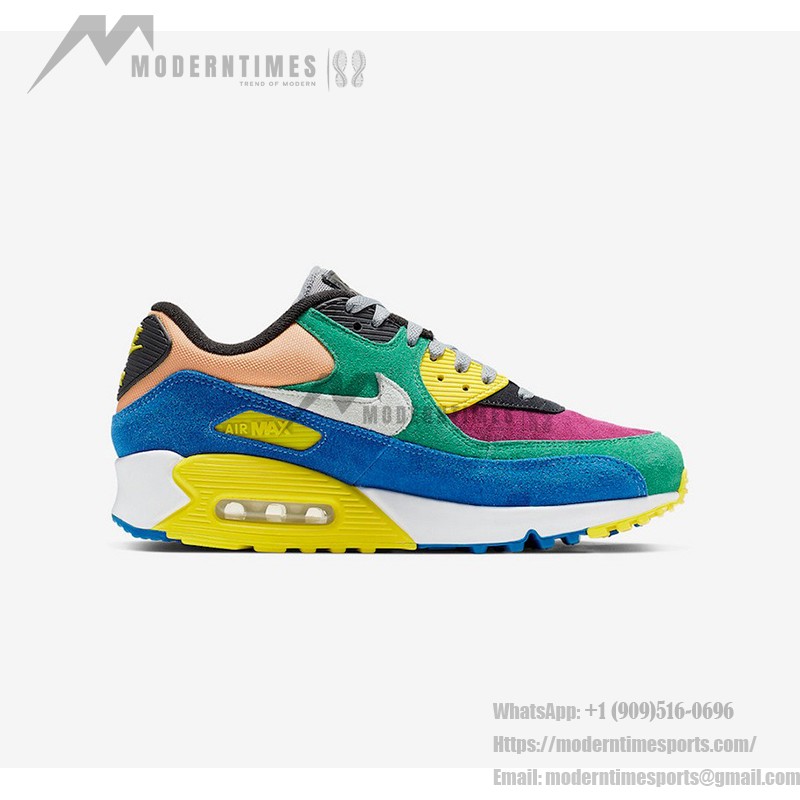 Nike Air Max 90 QS 'ビオテック' CD0917-300 - 大胆なカラフルデザインと快適性 Nike Air Max 90 QS 'ビオテック' CD0917-300 - Max Airクッショニング付きのカラフルなスニーカー