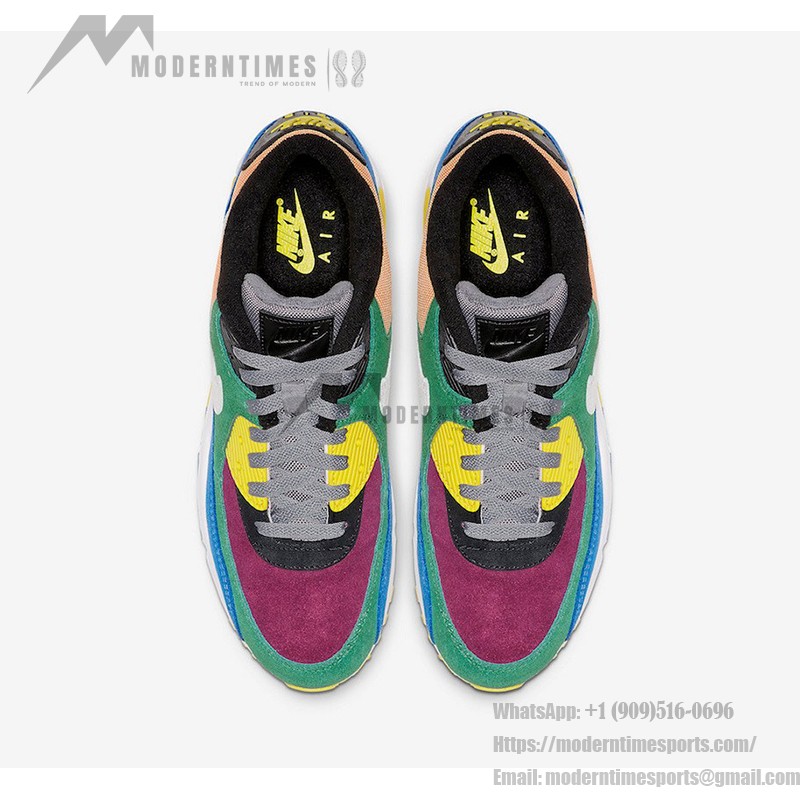 Nike Air Max 90 QS 'ビオテック' CD0917-300 - 大胆なカラフルデザインと快適性 Nike Air Max 90 QS 'ビオテック' CD0917-300 - Max Airクッショニング付きのカラフルなスニーカー