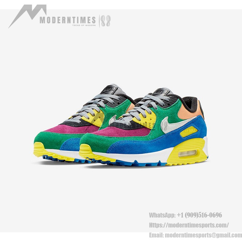 Nike Air Max 90 QS 'ビオテック' CD0917-300 - 大胆なカラフルデザインと快適性 Nike Air Max 90 QS 'ビオテック' CD0917-300 - Max Airクッショニング付きのカラフルなスニーカー