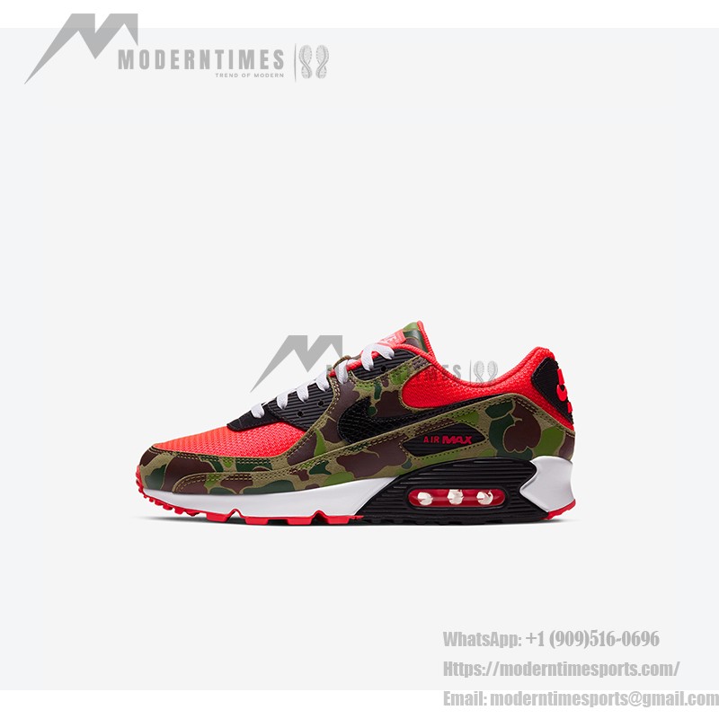 Nike Air Max 90 'Reverse Duck Camo' - 大胆なカモデザイン インフラレッドのアクセントとカモフラージュ柄を特徴とするNike Air Max 90 'Reverse Duck Camo' CW6024-600