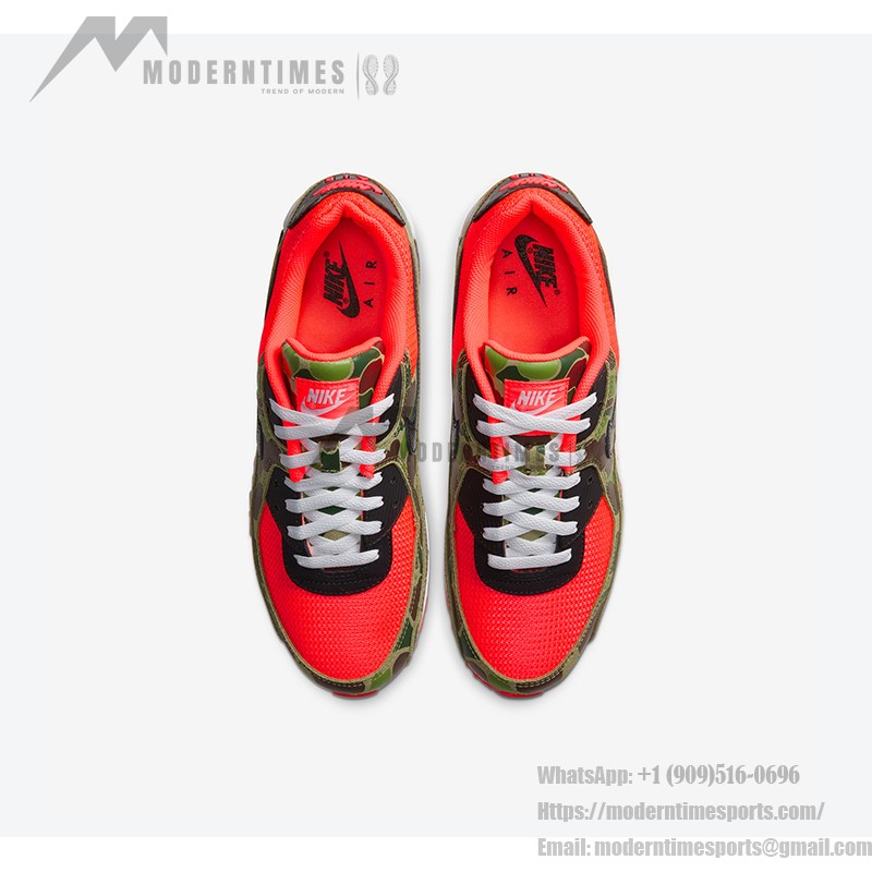 Nike Air Max 90 'Reverse Duck Camo' - 大胆なカモデザイン インフラレッドのアクセントとカモフラージュ柄を特徴とするNike Air Max 90 'Reverse Duck Camo' CW6024-600