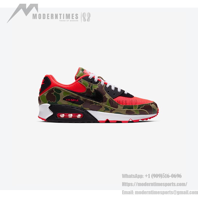 Nike Air Max 90 'Reverse Duck Camo' - 大胆なカモデザイン インフラレッドのアクセントとカモフラージュ柄を特徴とするNike Air Max 90 'Reverse Duck Camo' CW6024-600