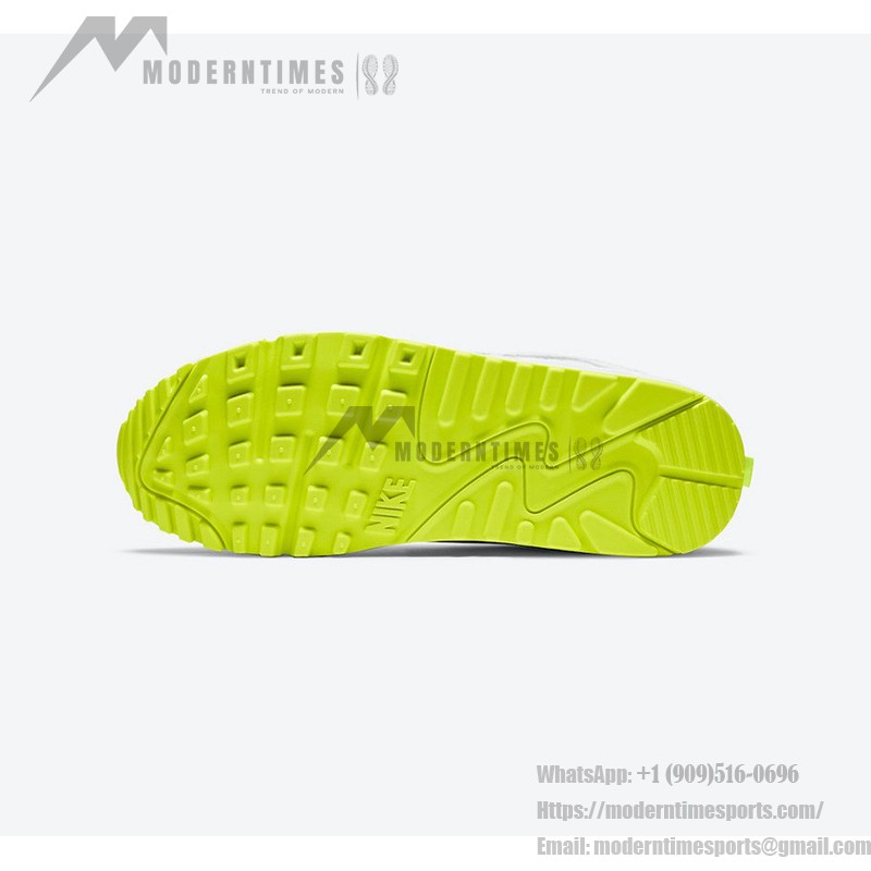 Nike Air Max 90 SE 'ワールドワイド' CK7069-100 - クリーンなホワイトデザインとネオンアクセント Nike Air Max 90 SE 'ワールドワイド' CK7069-100 - ネオンアクセントとMax Airクッショニングが特徴のホワイトスニーカー