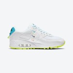 Nike Air Max 90 SE 'ワールドワイド' CK7069-100 - クリーンなホワイトデザインとネオンアクセント Nike Air Max 90 SE 'ワールドワイド' CK7069-100 - ネオンアクセントとMax Airクッショニングが特徴のホワイトスニーカー