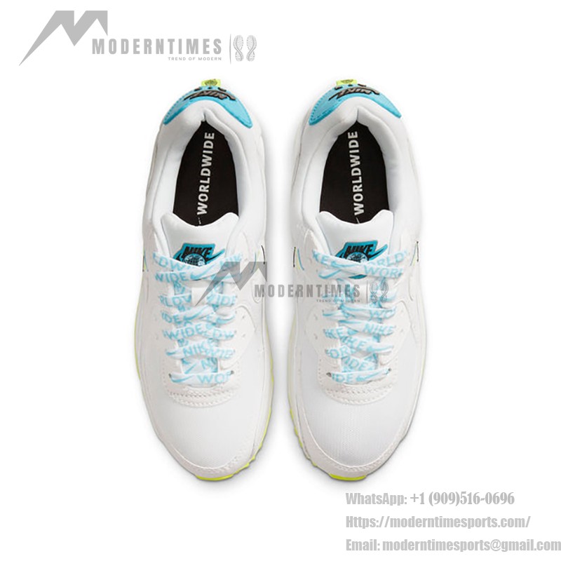 Nike Air Max 90 SE 'Worldwide Pack' - スタイリッシュ&快適 白地にカラフルなスウッシュとネオングリーンのアクセントが特徴のNike Air Max 90 SE 'Worldwide Pack' CK7069-100