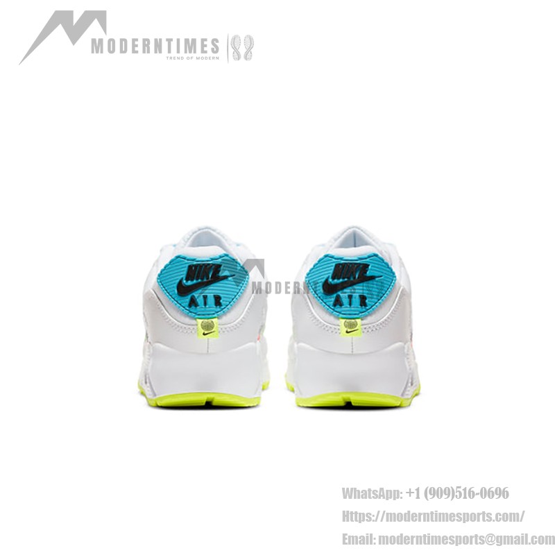 Nike Air Max 90 SE 'Worldwide Pack' - スタイリッシュ&快適 白地にカラフルなスウッシュとネオングリーンのアクセントが特徴のNike Air Max 90 SE 'Worldwide Pack' CK7069-100