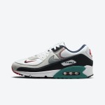 Nike Air Max 90 Swingman エディション - 野球インスパイアのネイビー、レッド、ティールスニーカー Nike Air Max 90 DJ5190-100 Swingman エディション - 野球デザインのネイビー、レッド、ティールスニーカー