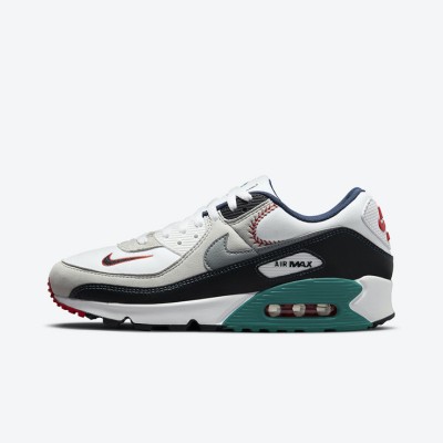 Nike Air Max 90 DJ5190-100 - 「スイングマン」エディション | ネイビー、レッド、ティールアクセントの野球インスパイアデザイン