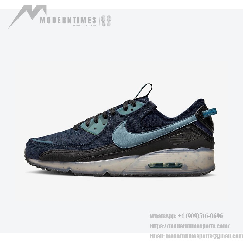Nike Air Max 90 Terrascape DV7413-400 - Navy Sneaker with Light Blue Accents and Sustainable Materials Nike Air Max 90 Terrascape - Navy and Light Blue Design with Eco-Friendly Features