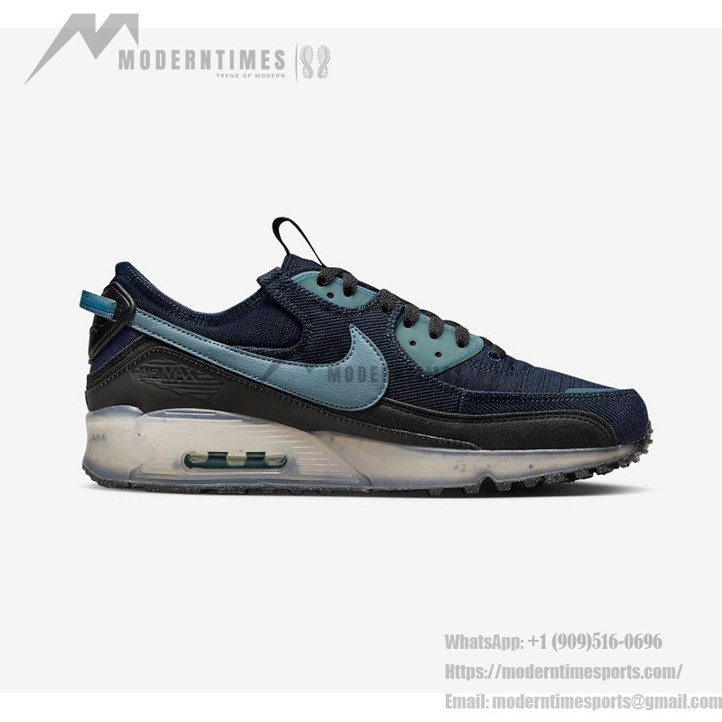 Nike Air Max 90 Terrascape DV7413-400 - Navy Sneaker with Light Blue Accents and Sustainable Materials Nike Air Max 90 Terrascape - Navy and Light Blue Design with Eco-Friendly Features