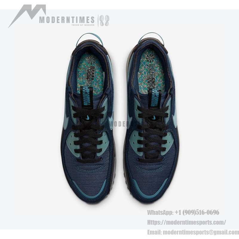 Nike Air Max 90 Terrascape DV7413-400 - Navy Sneaker with Light Blue Accents and Sustainable Materials Nike Air Max 90 Terrascape - Navy and Light Blue Design with Eco-Friendly Features