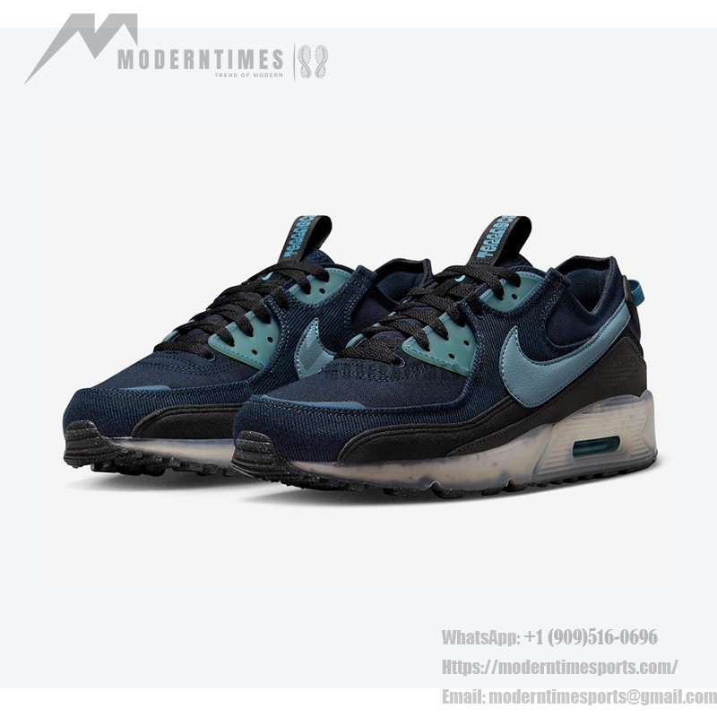 Nike Air Max 90 Terrascape DV7413-400 - Navy Sneaker with Light Blue Accents and Sustainable Materials Nike Air Max 90 Terrascape - Navy and Light Blue Design with Eco-Friendly Features