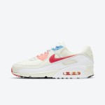 Nike Air Max 90 "The Future is in the Air" - 大胆なクリームスニーカー Nike Air Max 90 DD8496-161 - レッドとブルーのディテールが特徴のクリームスニーカー