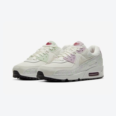 Nike Air Max 90 WMNS 'バレンタインデー' CI7395-100 | パステルアクセントとMax Airの快適さを備えたロマンチックデザイン