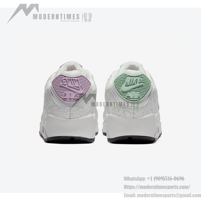 Nike Air Max 90 WMNS 'バレンタインデー' CI7395-100 - ロマンチックデザインとパステルアクセント Nike Air Max 90 WMNS 'バレンタインデー' CI7395-100 - パステルアクセントとハートディテールのホワイトスニーカー