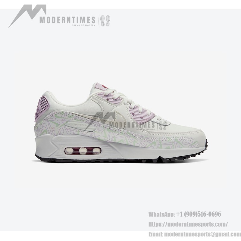 Nike Air Max 90 WMNS 'バレンタインデー' CI7395-100 - ロマンチックデザインとパステルアクセント Nike Air Max 90 WMNS 'バレンタインデー' CI7395-100 - パステルアクセントとハートディテールのホワイトスニーカー