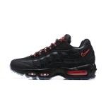 Nike Air Max 95 AV7014-001 ブラックエアクッションランニングシューズ メンズ - レトロクラシックデザイン Nike Air Max 95 AV7014-001 ブラック メンズランニングシューズ エアクッション レトロデザイン