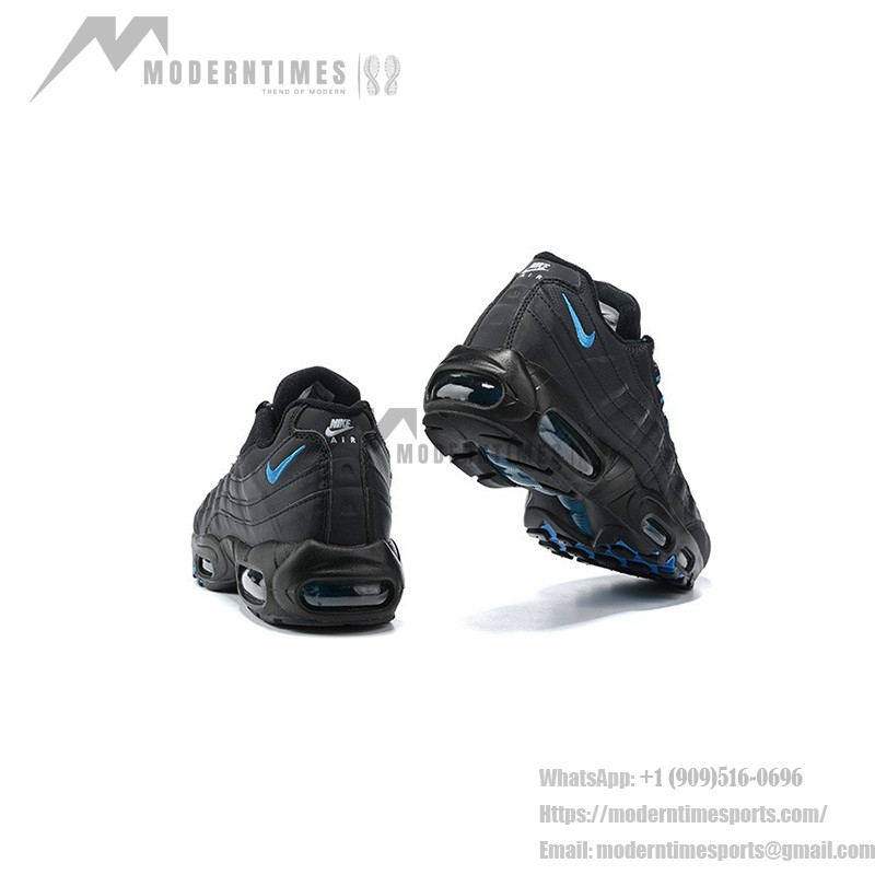 Nike Air Max 95 Black Laser Blue DC4115-001 スニーカー Nike Air Max 95 Black Laser Blue DC4115-001 スニーカー レーザーブルーアクセント付き