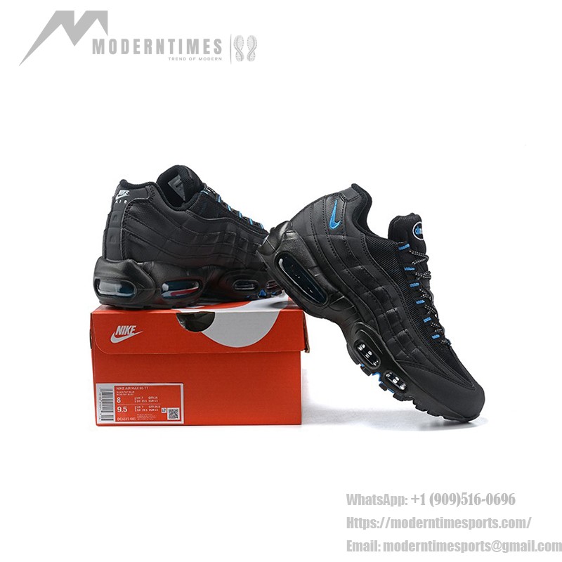 Nike Air Max 95 Black Laser Blue DC4115-001 スニーカー Nike Air Max 95 Black Laser Blue DC4115-001 スニーカー レーザーブルーアクセント付き