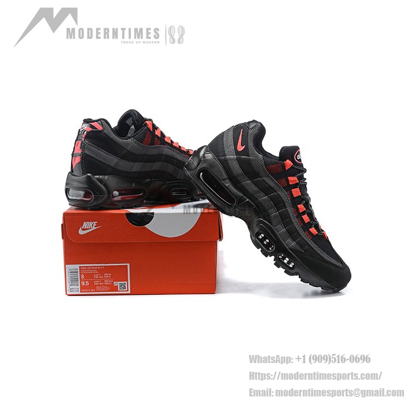 Nike Air Max 95 DA1513-001 ブラック&クリムゾン スニーカー Nike Air Max 95 DA1513-001 ブラック&クリムゾン スニーカー サイドビュー