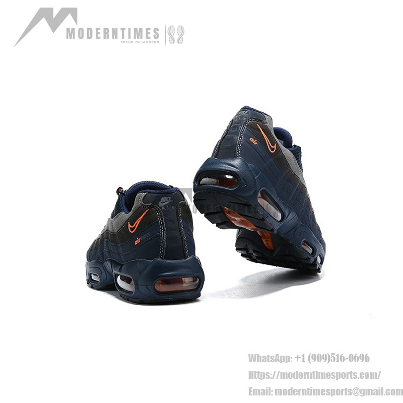 Nike Air Max 95 CW7477-400 ブルー、グレー、オレンジ スニーカー Nike Air Max 95 CW7477-400 ブルー、グレー、オレンジ スニーカー 側面図