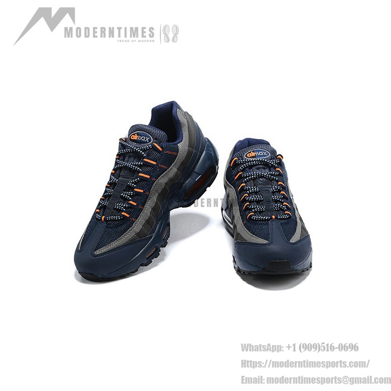 Nike Air Max 95 CW7477-400 ブルー、グレー、オレンジ スニーカー Nike Air Max 95 CW7477-400 ブルー、グレー、オレンジ スニーカー 側面図