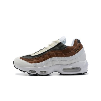 タイムレスエレガンス：Nike Air Max 95 Cashmere DB0250-100 ホワイト＆ブラウンレトロスニーカー - 快適さとスタイルの完璧な融合