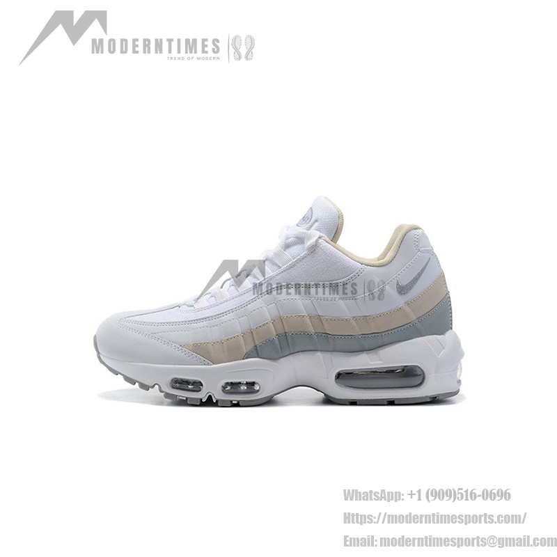 Nike Air Max 95 DA8731-100 ホワイト、ベージュ&グレー スニーカー Nike Air Max 95 DA8731-100 ホワイト、ベージュ&グレー スニーカー 側面図