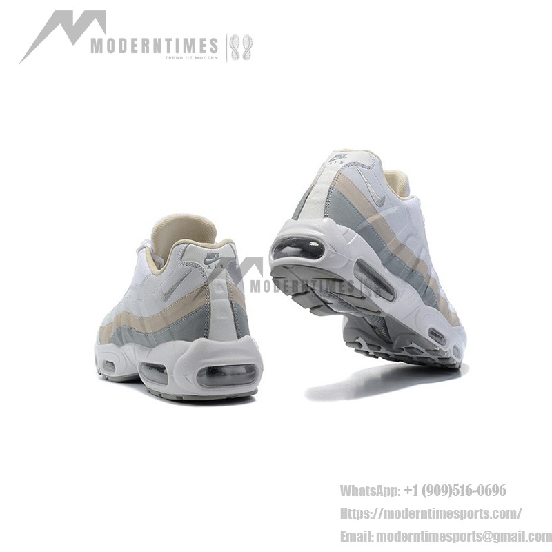 Nike Air Max 95 DA8731-100 ホワイト、ベージュ&グレー スニーカー Nike Air Max 95 DA8731-100 ホワイト、ベージュ&グレー スニーカー 側面図