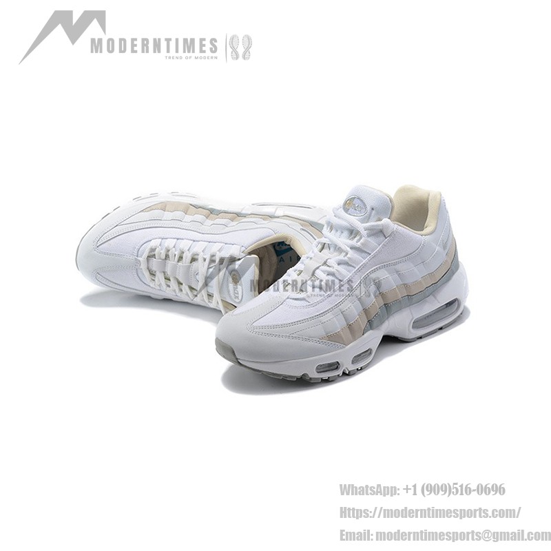 Nike Air Max 95 DA8731-100 ホワイト、ベージュ&グレー スニーカー Nike Air Max 95 DA8731-100 ホワイト、ベージュ&グレー スニーカー 側面図