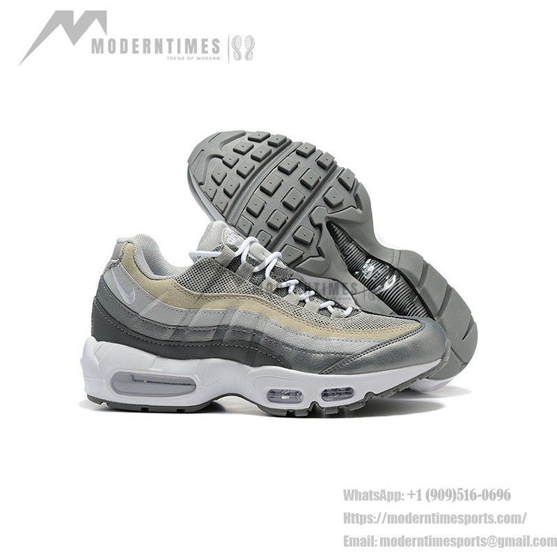 Nike Air Max 95 ミディアム グレー レトロランニングシューズ DC9844-001 メンズ&ウィメンズ Nike Air Max 95 ミディアム グレー クラシック スニーカー DC9844-001 エアクッショニング付き