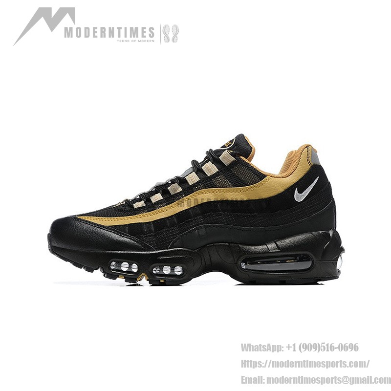 Nike Air Max 95 'Black Elemental Gold' DM0011-004 – クラシックなレトロスニーカー、Air Maxクッションとブラック&ゴールドの配色 Nike Air Max 95 'Black Elemental Gold' DM0011-004 レトロランニングシューズ、Air Maxクッションと通気性の良いアッパー