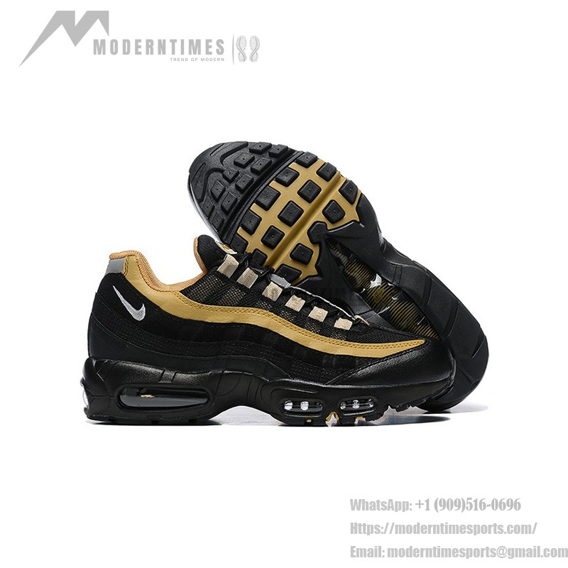 Nike Air Max 95 'Black Elemental Gold' DM0011-004 – クラシックなレトロスニーカー、Air Maxクッションとブラック&ゴールドの配色 Nike Air Max 95 'Black Elemental Gold' DM0011-004 レトロランニングシューズ、Air Maxクッションと通気性の良いアッパー