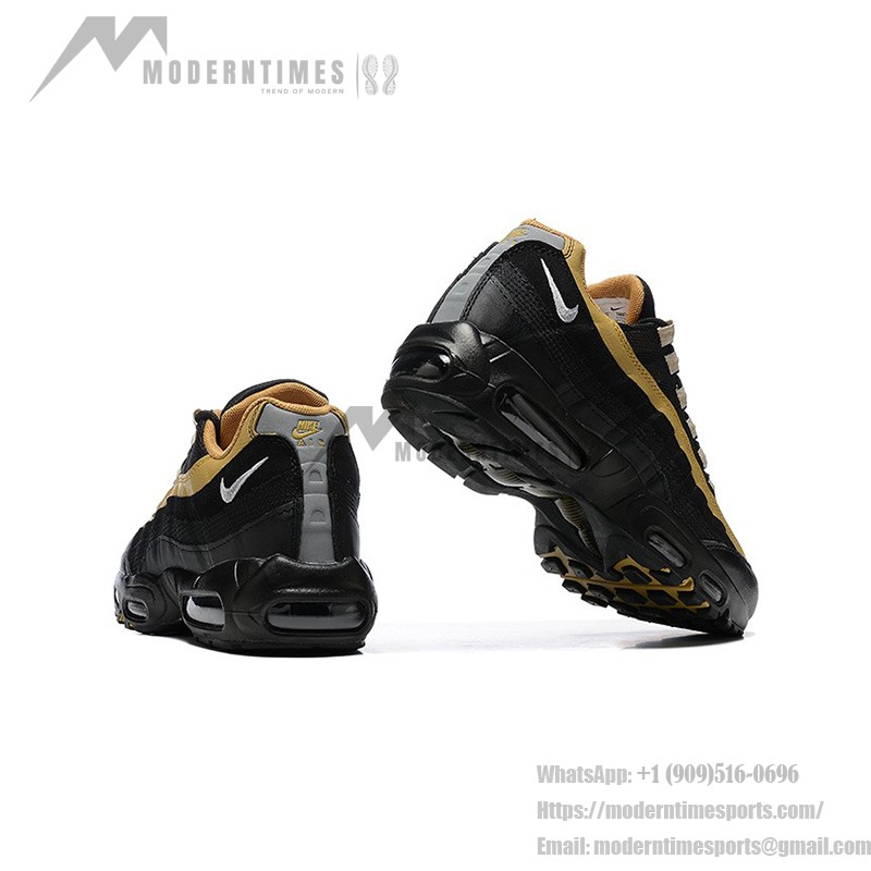 Nike Air Max 95 'Black Elemental Gold' DM0011-004 – クラシックなレトロスニーカー、Air Maxクッションとブラック&ゴールドの配色 Nike Air Max 95 'Black Elemental Gold' DM0011-004 レトロランニングシューズ、Air Maxクッションと通気性の良いアッパー