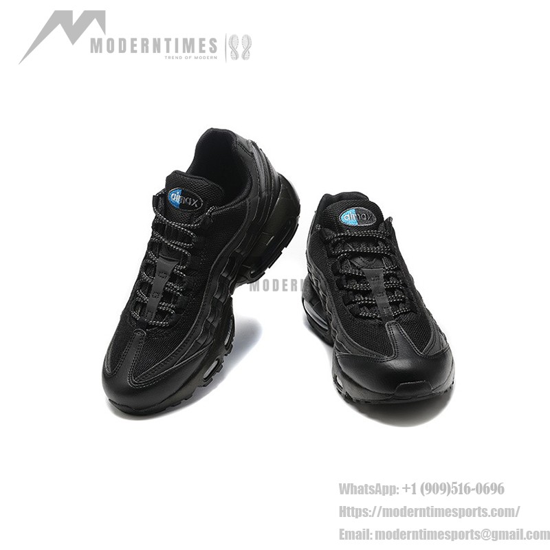 Nike Air Max 95 'Black Dark Marina Reflective' DZ4511-001 メンズ エアクッション スニーカー 反射ディテール付き Nike Air Max 95 'Black Dark Marina Reflective' DZ4511-001 メンズ エアクッション スニーカー – 反射ディテール付きのレトロデザイン