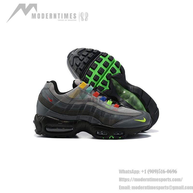 Nike Air Max 95 Evolution of Icons CW6575-001 マルチカラーデザイン スニーカー Nike Air Max 95 Evolution of Icons CW6575-001 マルチカラーデザイン スニーカー 側面図