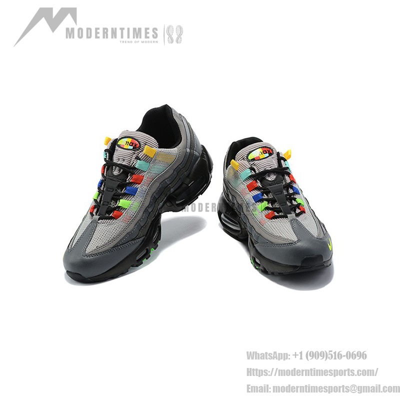 Nike Air Max 95 Evolution of Icons CW6575-001 マルチカラーデザイン スニーカー Nike Air Max 95 Evolution of Icons CW6575-001 マルチカラーデザイン スニーカー 側面図