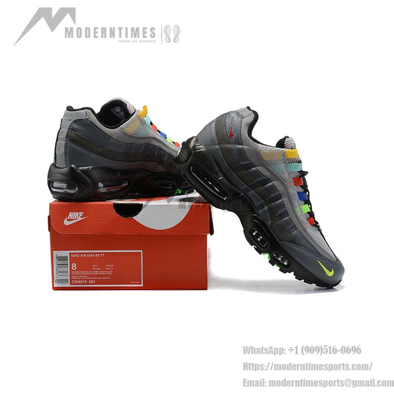 Nike Air Max 95 Evolution of Icons CW6575-001 マルチカラーデザイン スニーカー Nike Air Max 95 Evolution of Icons CW6575-001 マルチカラーデザイン スニーカー 側面図