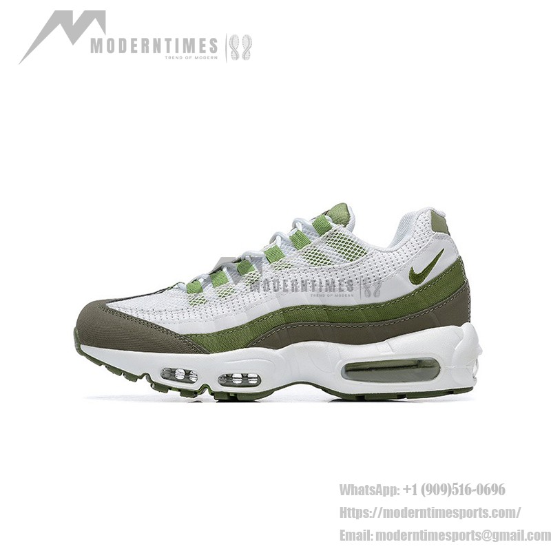 Nike Air Max 95 'White Oil Green' FD0780-100 メンズ スニーカー – Air Max クッションとトレンディなデザイン Nike Air Max 95 'White Oil Green' FD0780-100 メンズ スニーカー – アイコニックな快適さとスタイリッシュな緑のアクセント