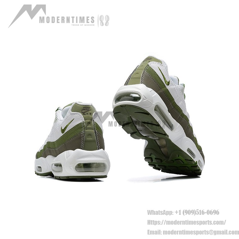 Nike Air Max 95 'White Oil Green' FD0780-100 メンズ スニーカー – Air Max クッションとトレンディなデザイン Nike Air Max 95 'White Oil Green' FD0780-100 メンズ スニーカー – アイコニックな快適さとスタイリッシュな緑のアクセント